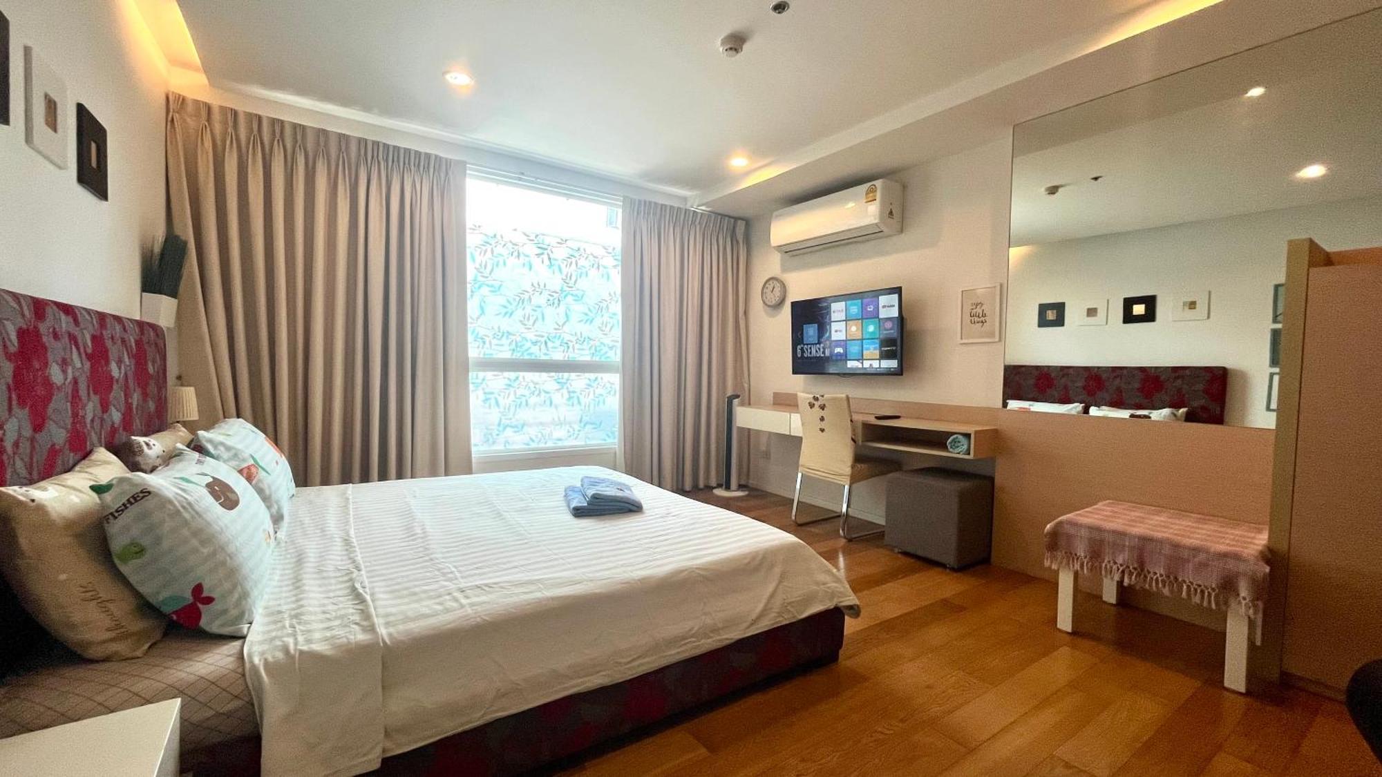 Cozy Studio Walk To Bts Free Wi-Fi Great Location Bangkok Luaran gambar
