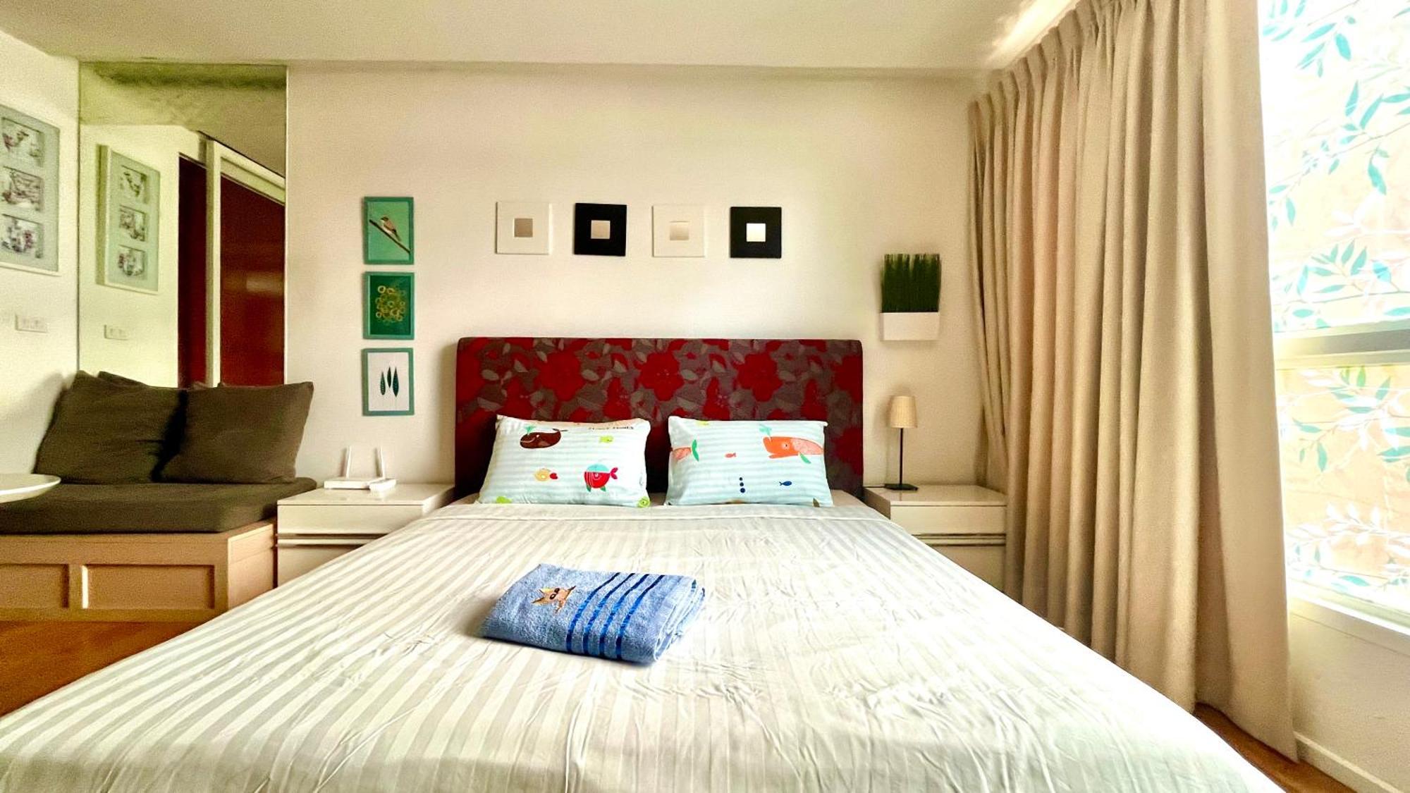 Cozy Studio Walk To Bts Free Wi-Fi Great Location Bangkok Luaran gambar